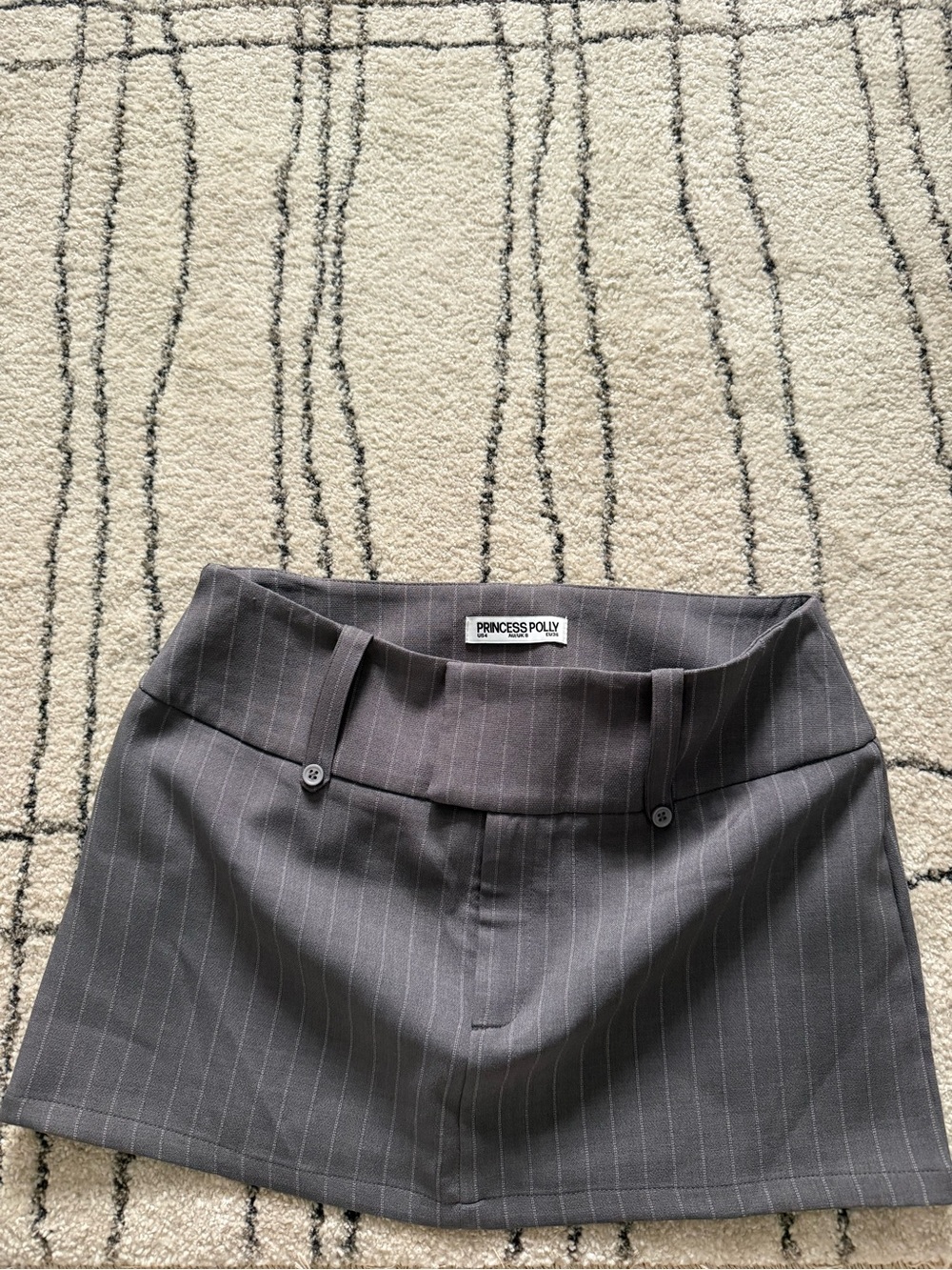 Grey Mini Skirt - Princess Polly